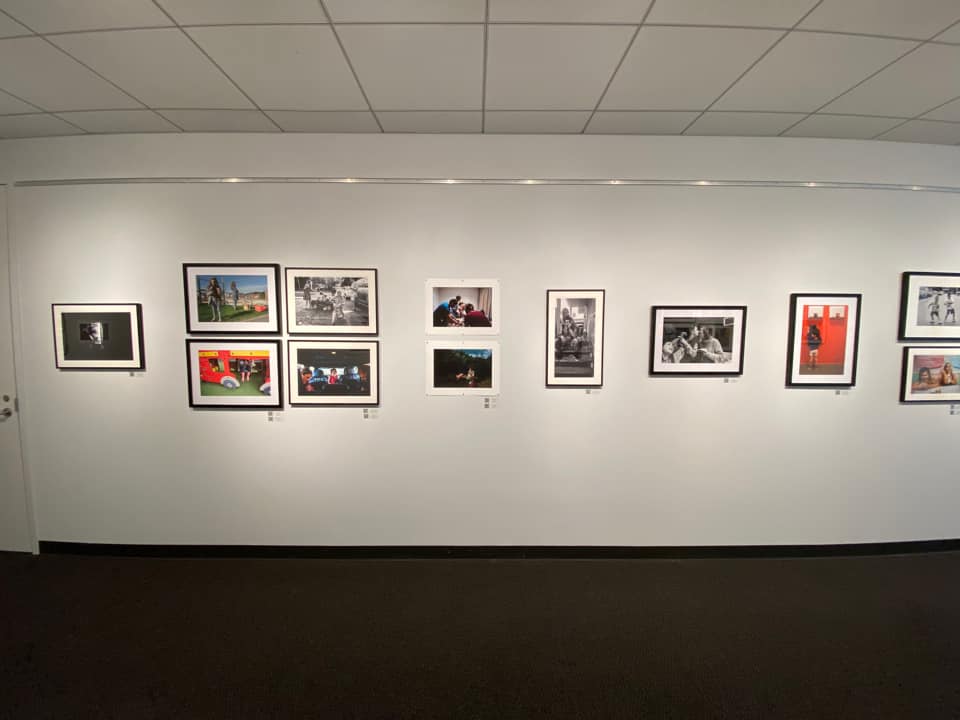 Installation view of photographic exhibition